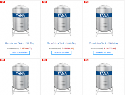 Địa chỉ mua bồn nước inox Tân Á uy tín ở khu vực Hà Đông
