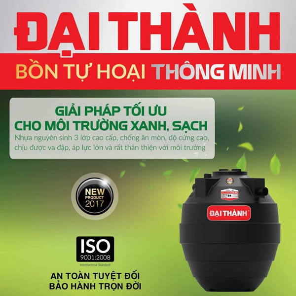Bồn tự hoại Đại Thành thông minh thương hiệu hàng đầu hiện nay