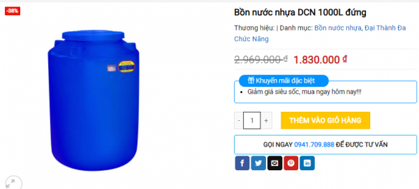 Giá bồn nhựa Đại Thành