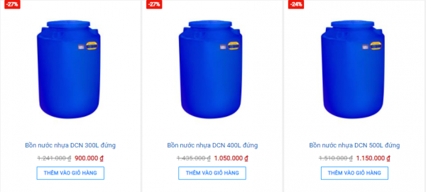 Giá bồn nhựa Tân Á Đại Thành tại Huyện Nhà Bè hiện nay