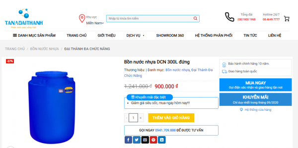 Địa chỉ uy tín chính hãng bán bồn nhựa Tân Á Đại Thành ở quận Phú Nhuận