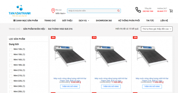 Địa chỉ mua máy nước nóng năng lượng mặt trời Tân Á Đại Thành uy tín