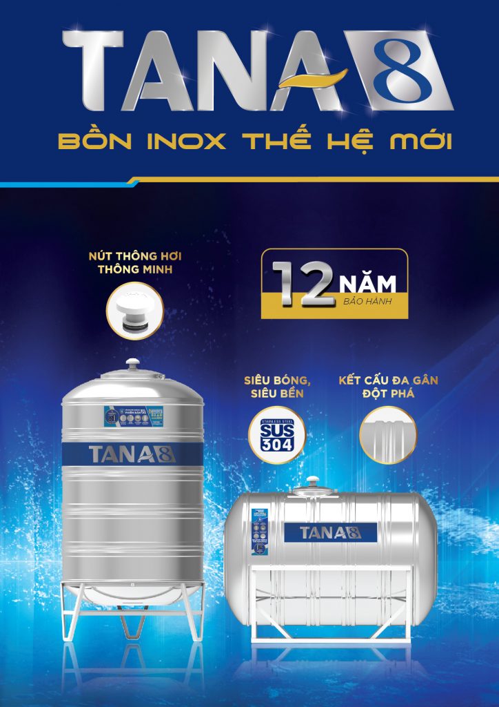 Thông tin về sản phẩm bồn inox Tân Á 8
