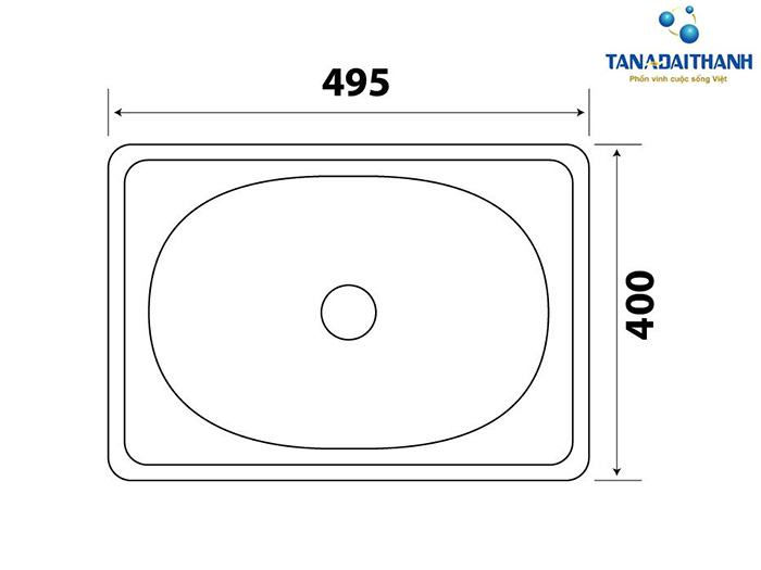 Kích thước chậu rửa Inox thế hệ mới DX11150
