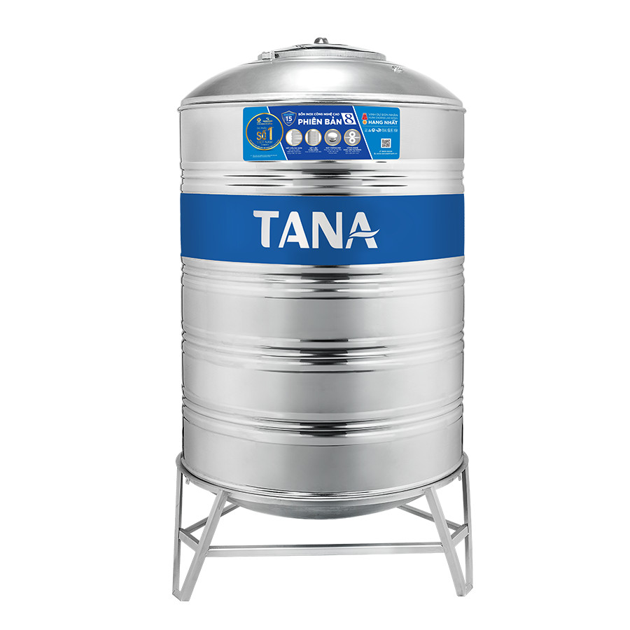 Bồn nước Tân Á 1500l đứng bằng inox