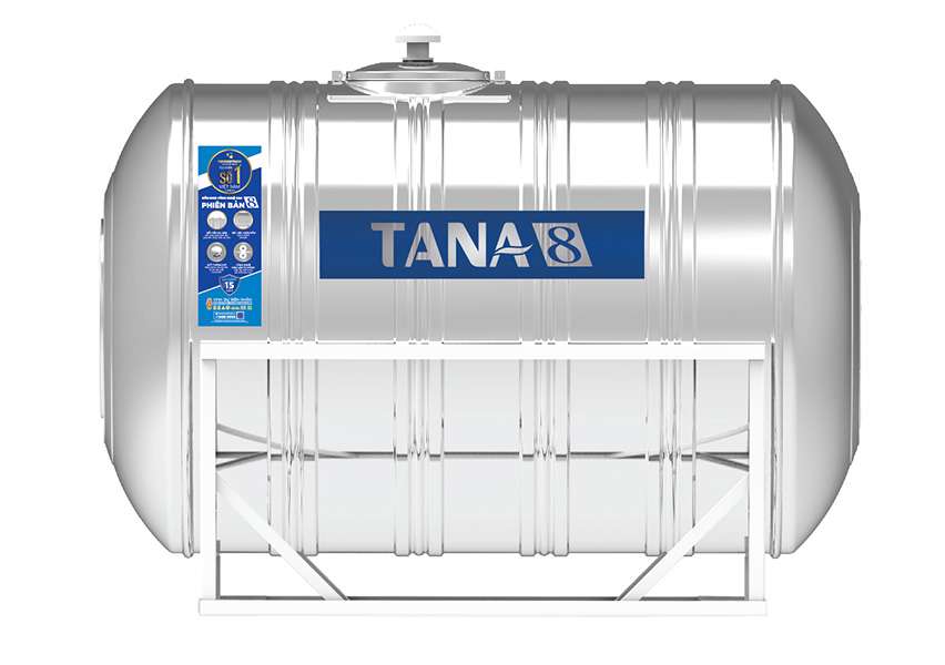 Bồn nước 1500L inox Tân Á nằm TATD25
